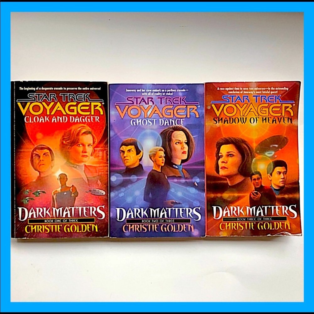 3 STAR TREK VOYAGER Trilogy novel Set.